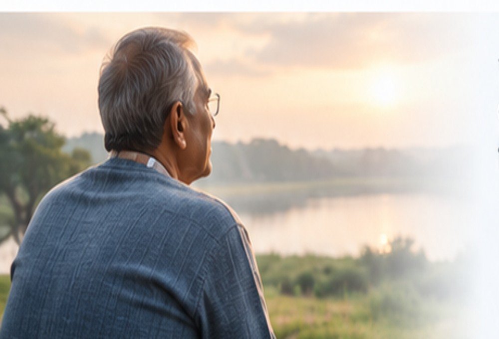 Patient in a calm recovery setting